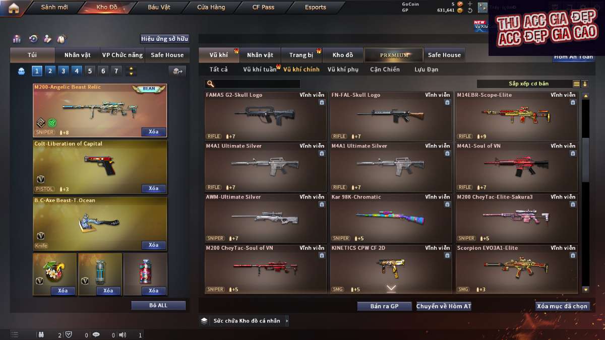 shop acc cf uy tin gia re